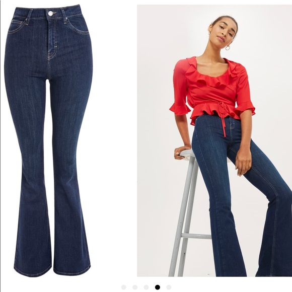 topshop petite flared jeans